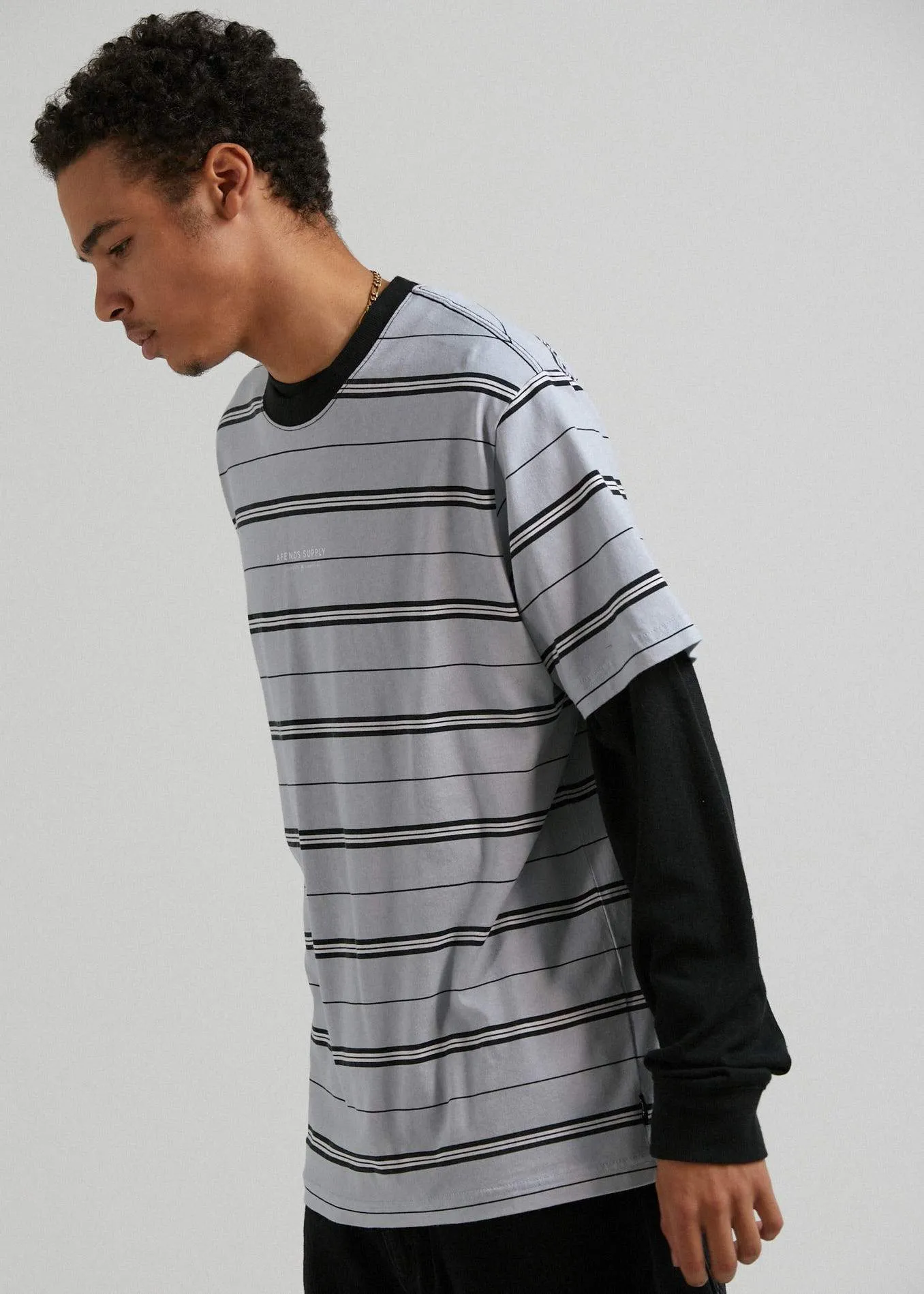 Transit   - Recycled Stripe Retro Fit T-Shirt