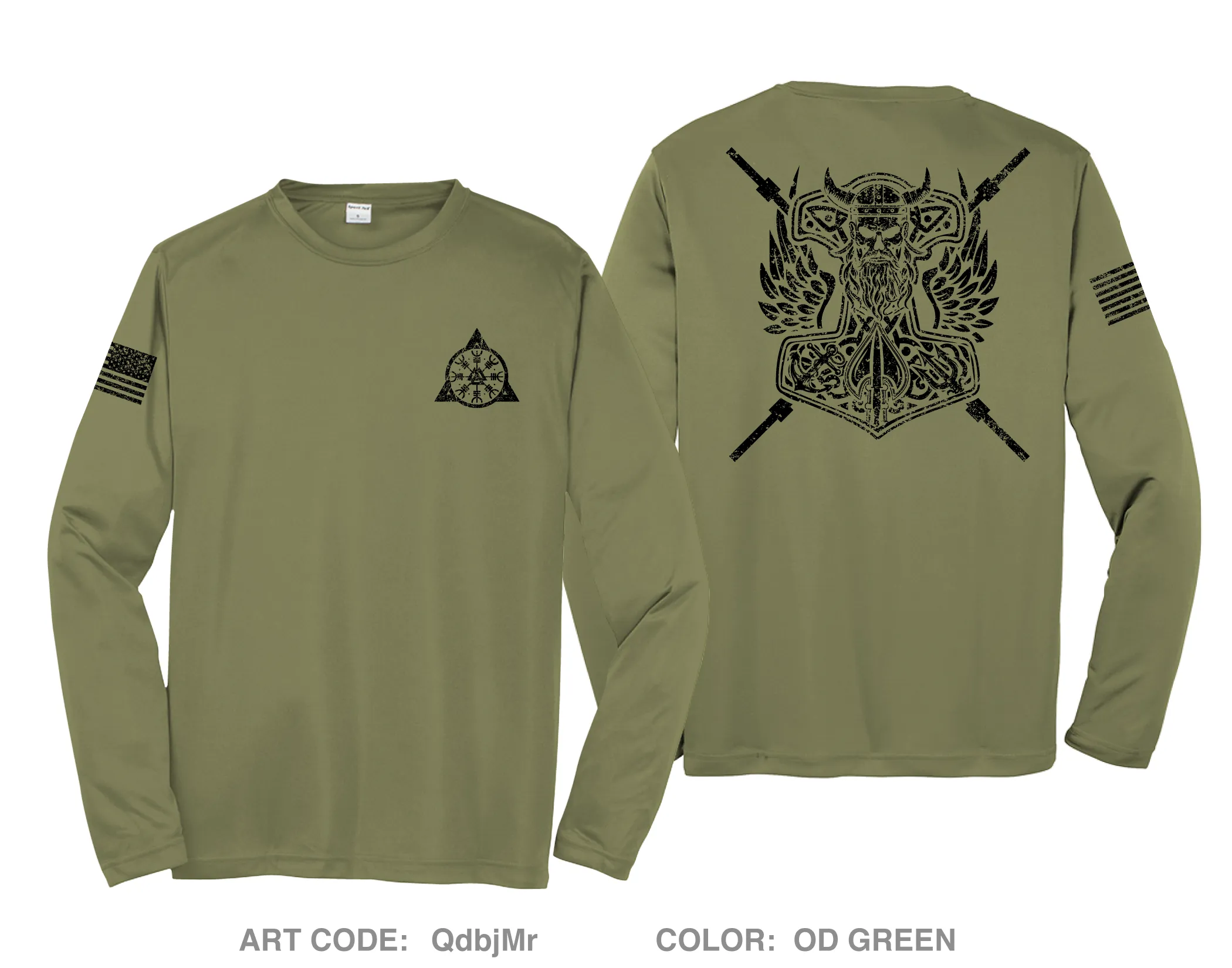United States Army JFK Special Warfare and School Hi-Tech Unisex Performance LS Tee - QdbjMr