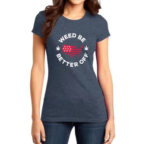 USA Logo, Women Heathered T-Shirt