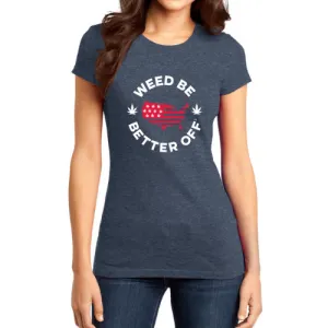USA Logo, Women Heathered T-Shirt