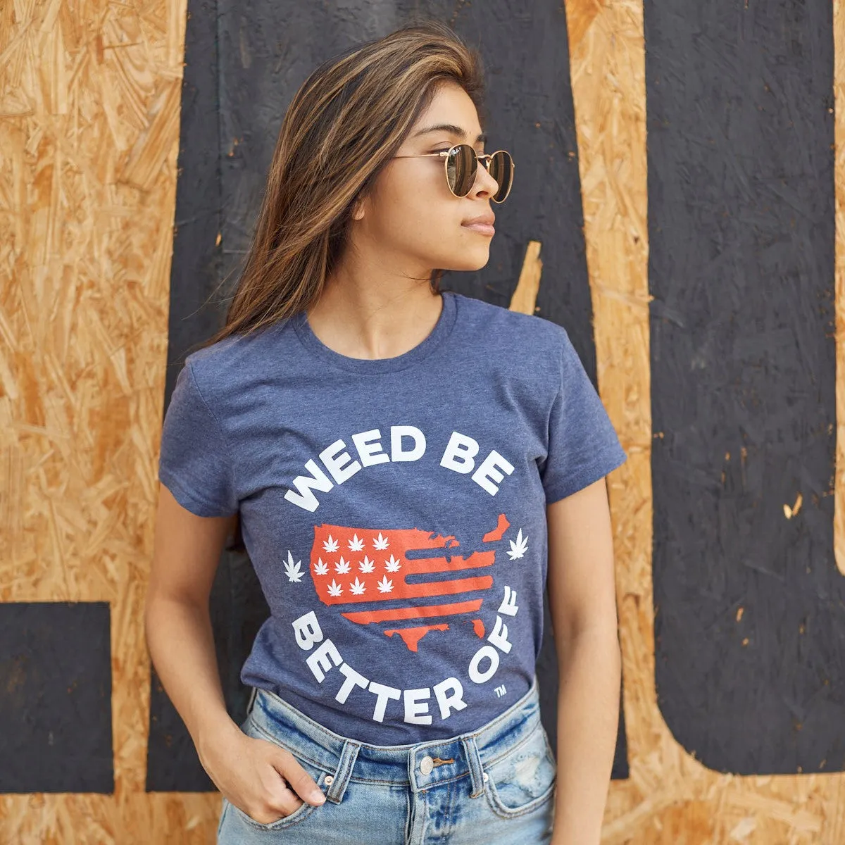 USA Logo, Women Heathered T-Shirt