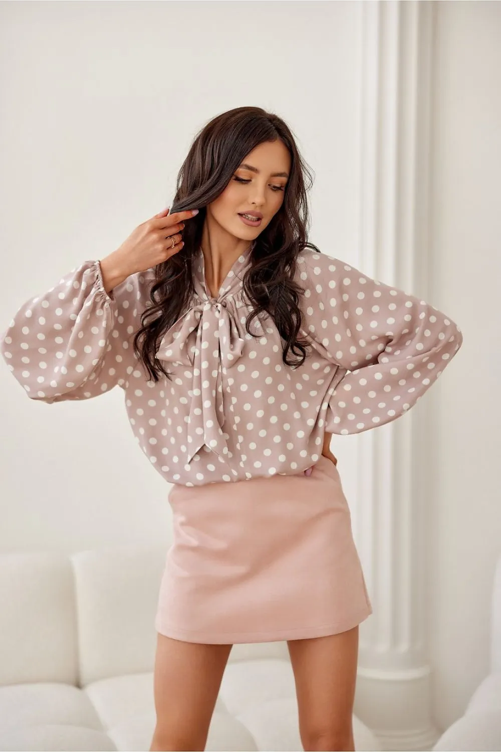 Velour Fitted Skirt-Shorts with Pockets