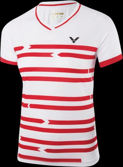Victor Badminton Shirt Denmark Womens White 6618