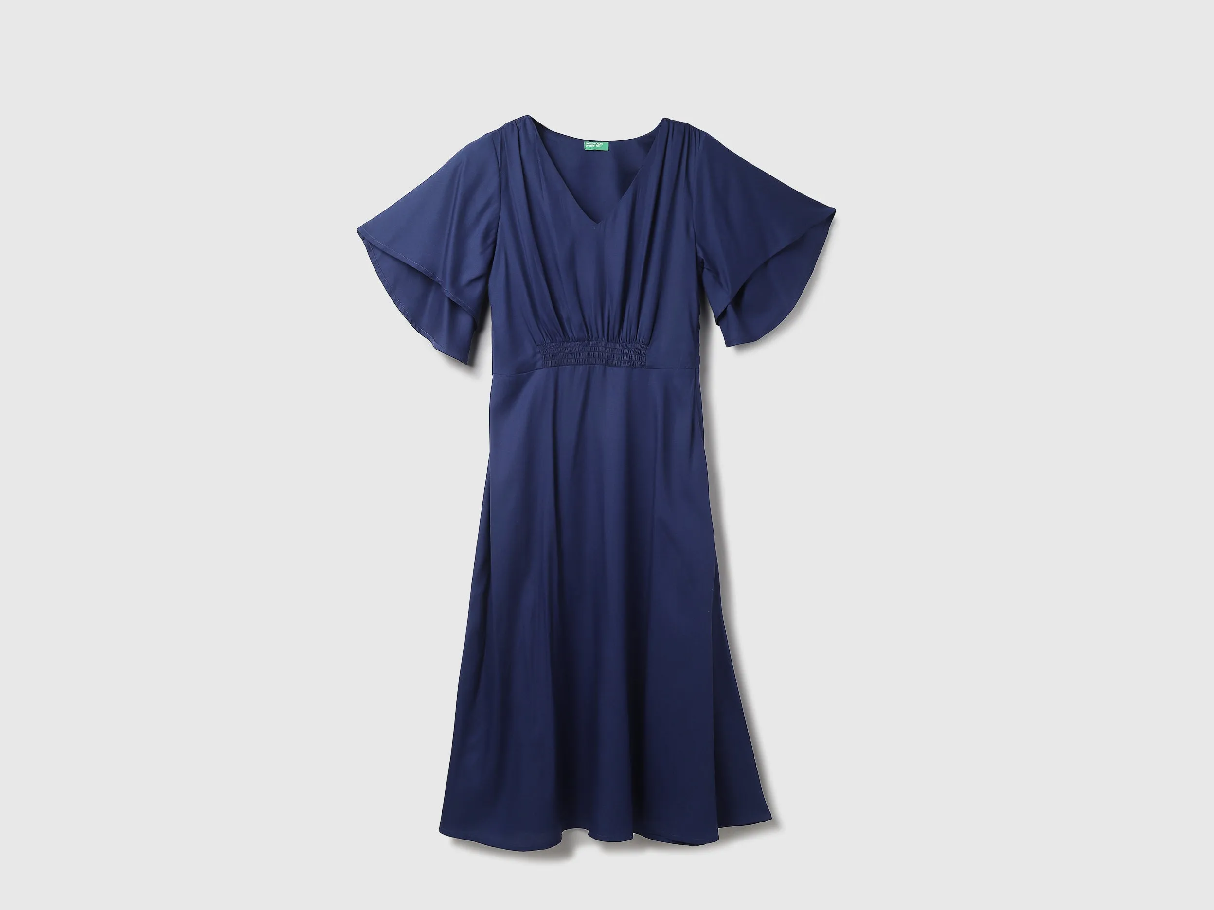 Viscose Solid V-Neck Women Dresses