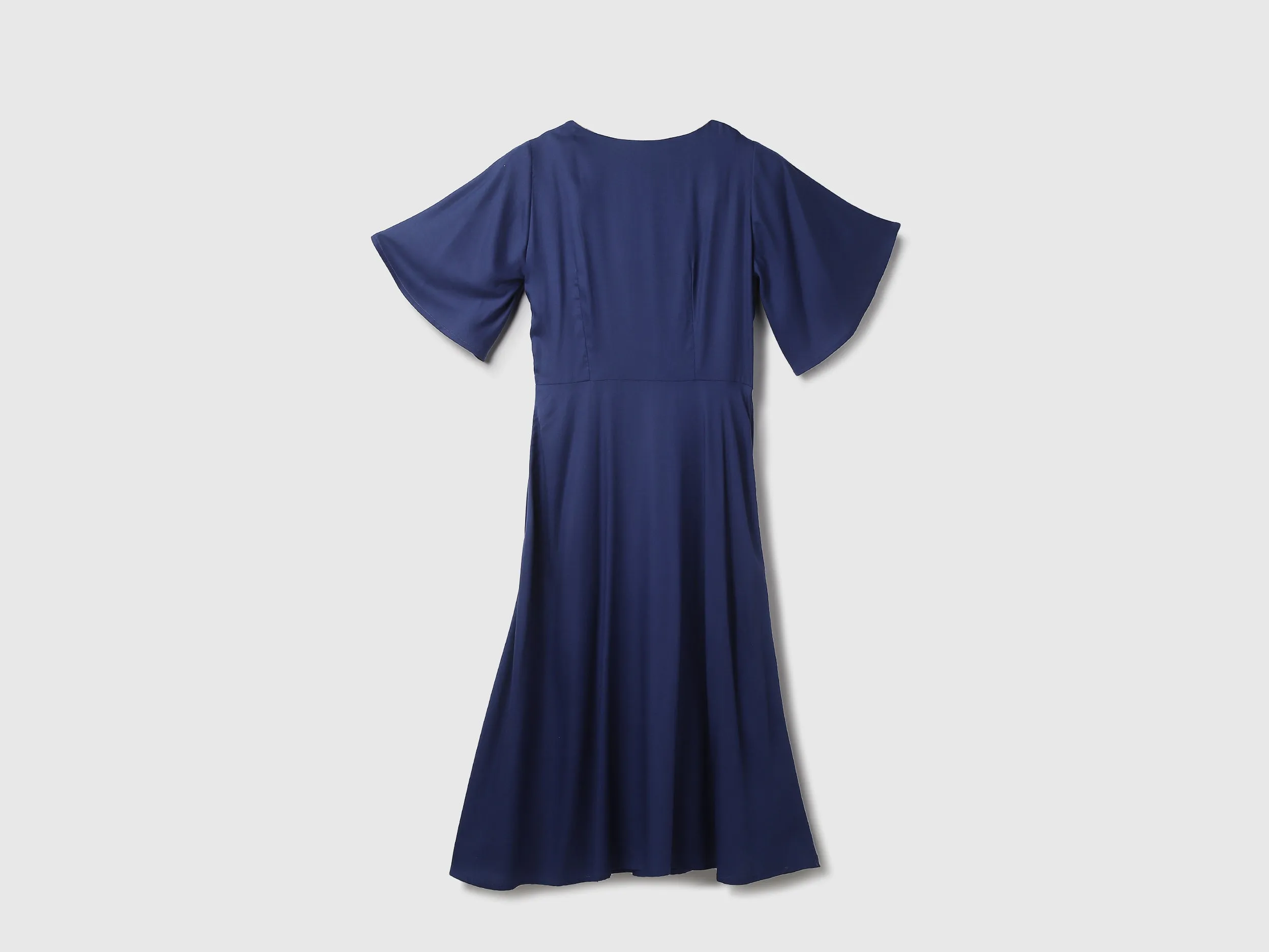 Viscose Solid V-Neck Women Dresses