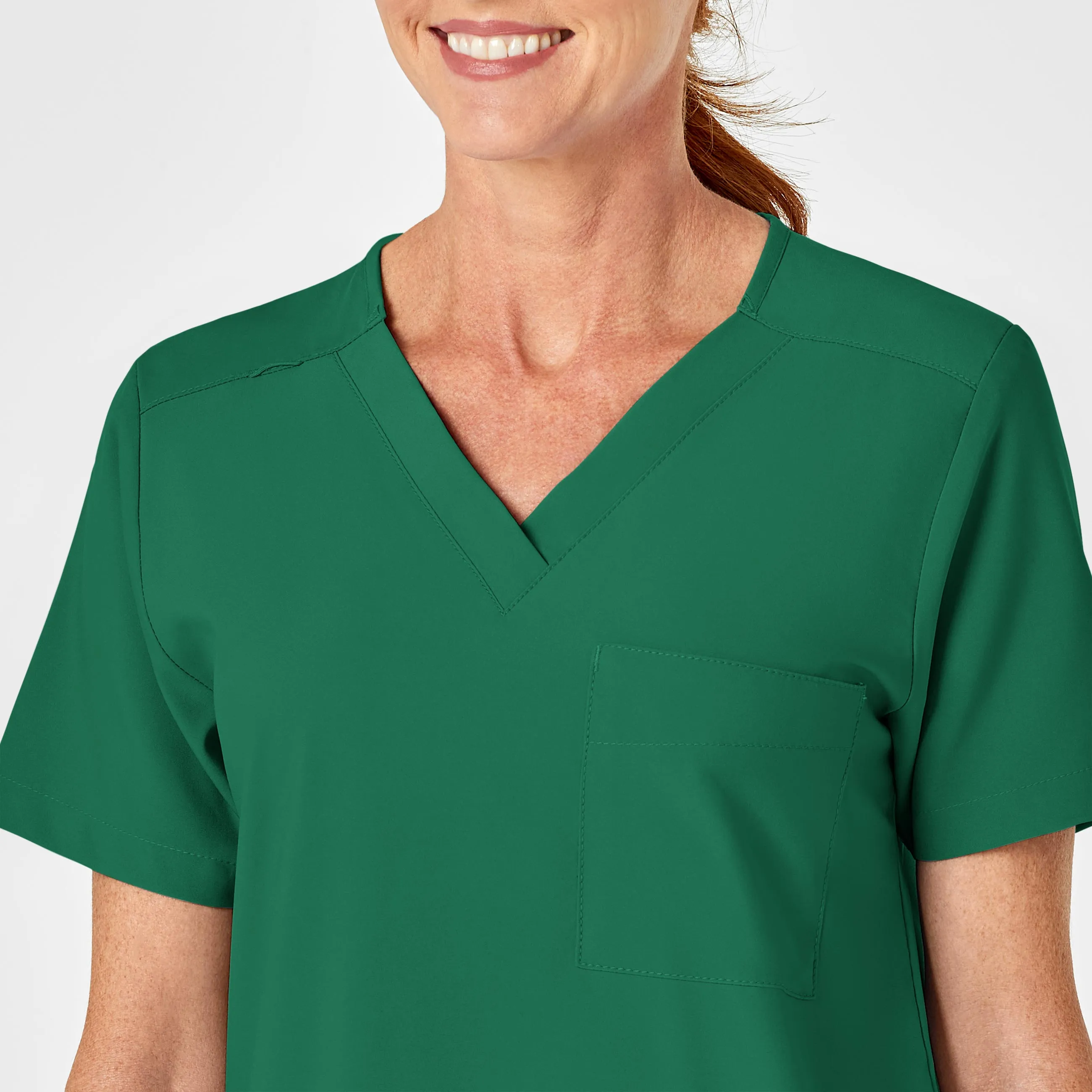 W123 6855 Unisex 4 Pocket Utility Scrub Top Hunter