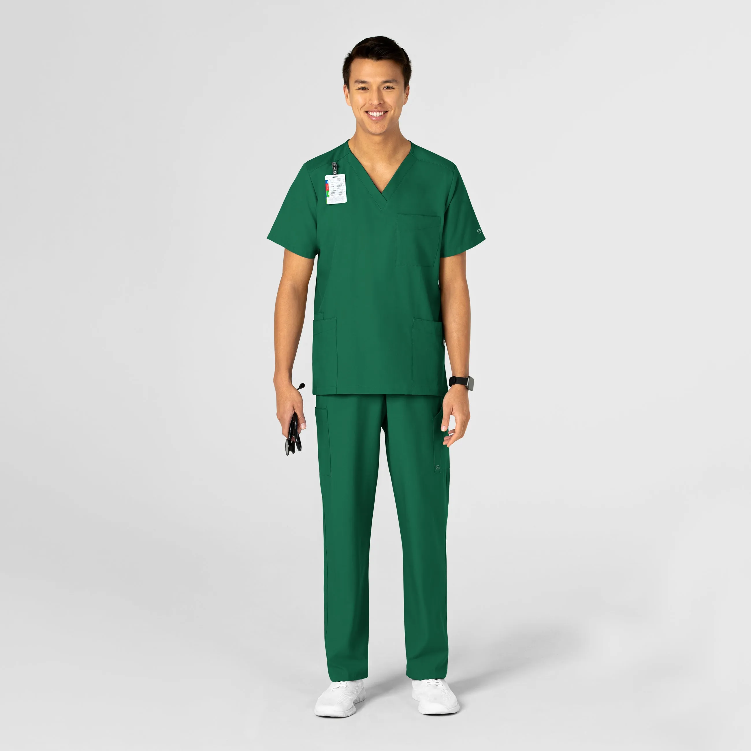 W123 6855 Unisex 4 Pocket Utility Scrub Top Hunter