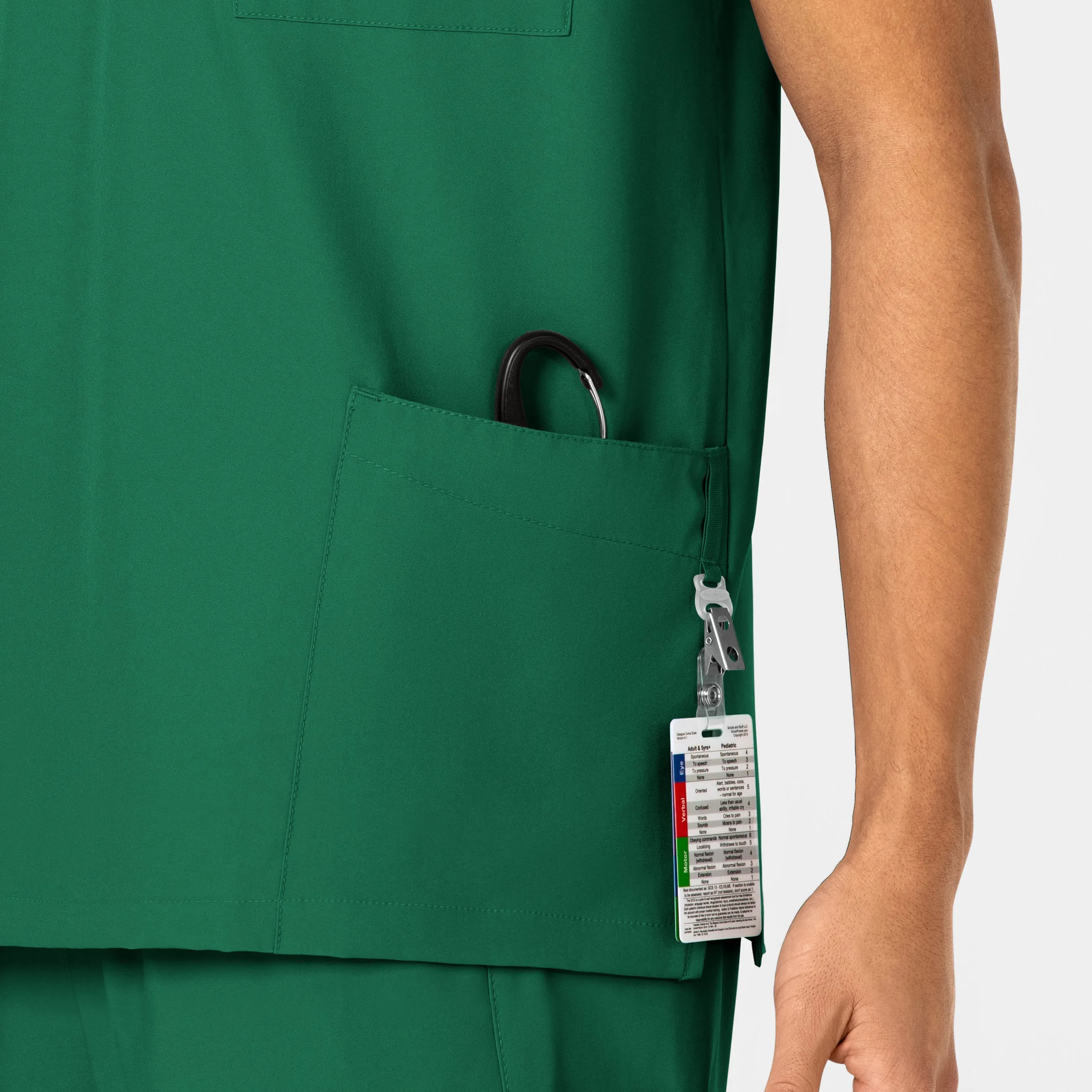 W123 6855 Unisex 4 Pocket Utility Scrub Top Hunter