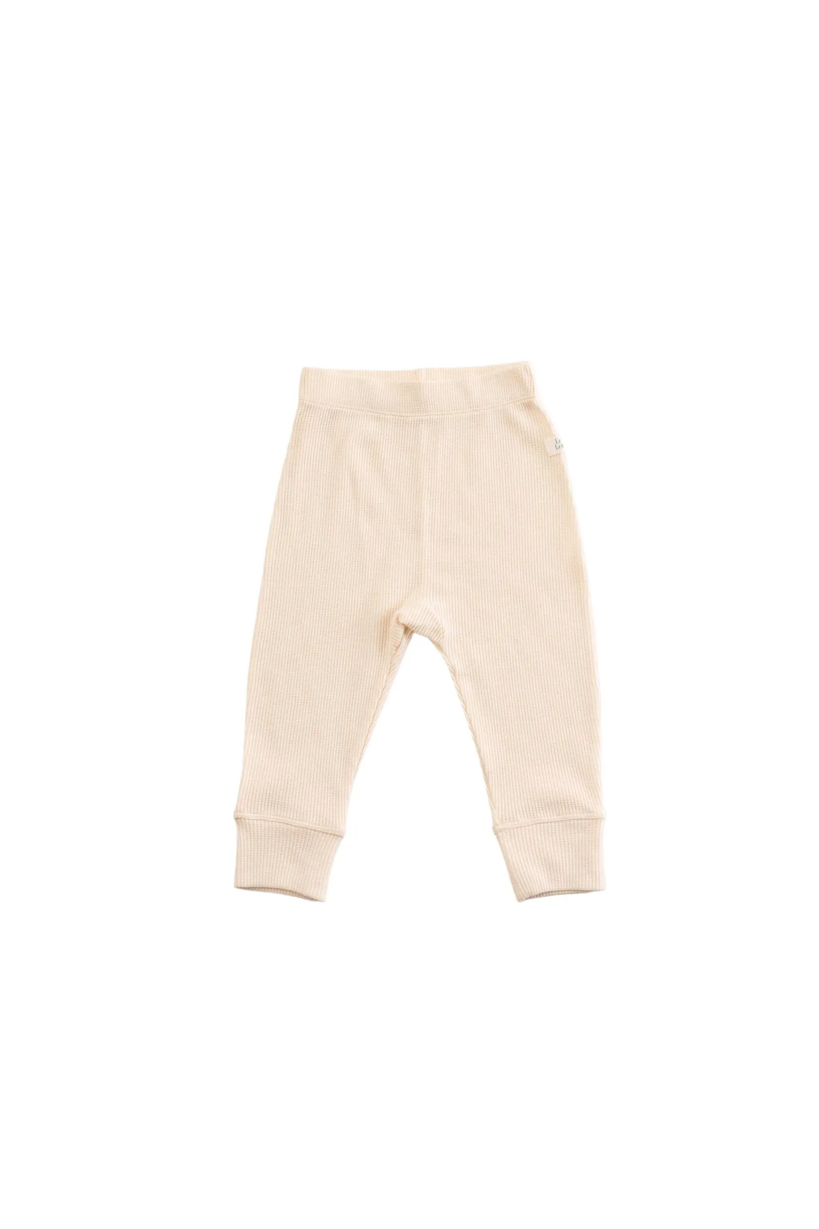 Waffle Baby Pants - Coconut Milk