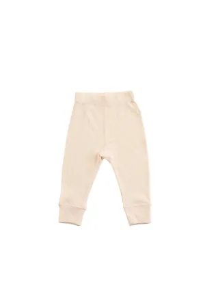 Waffle Baby Pants - Coconut Milk