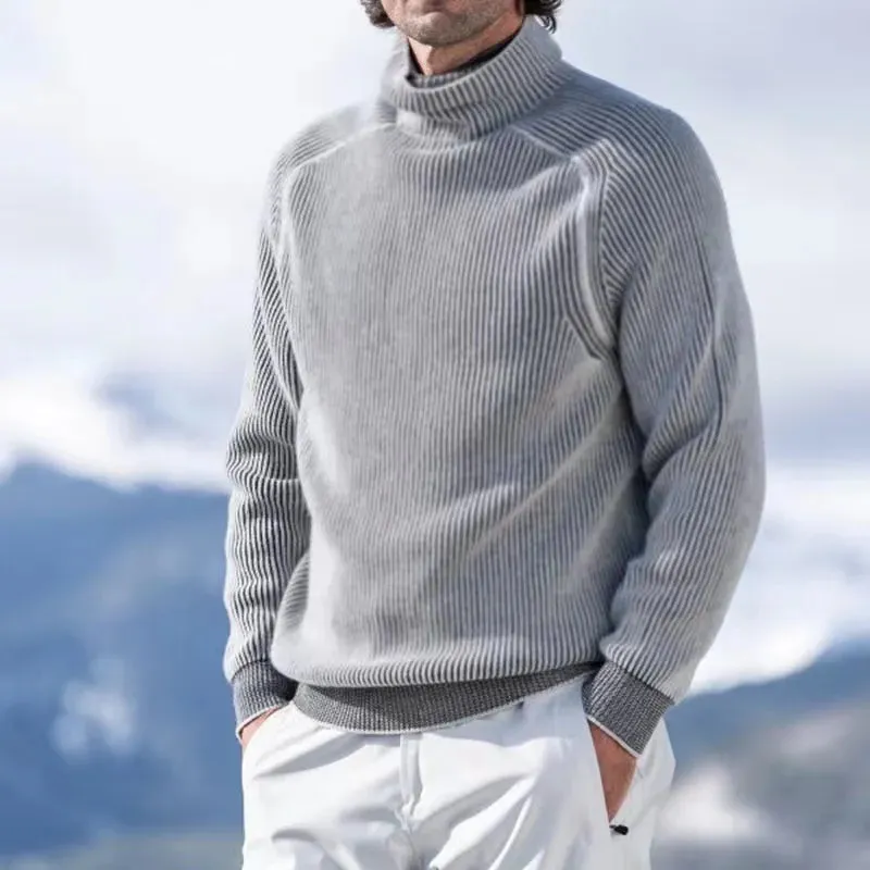 Warm Cable Knit Pullover for Men