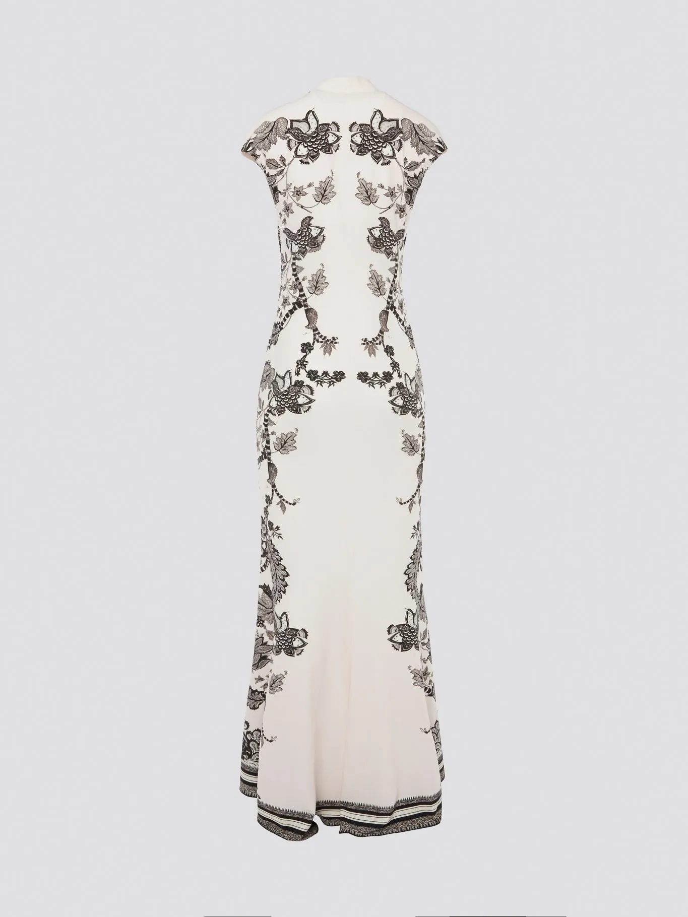 White Printed Maxi Dress