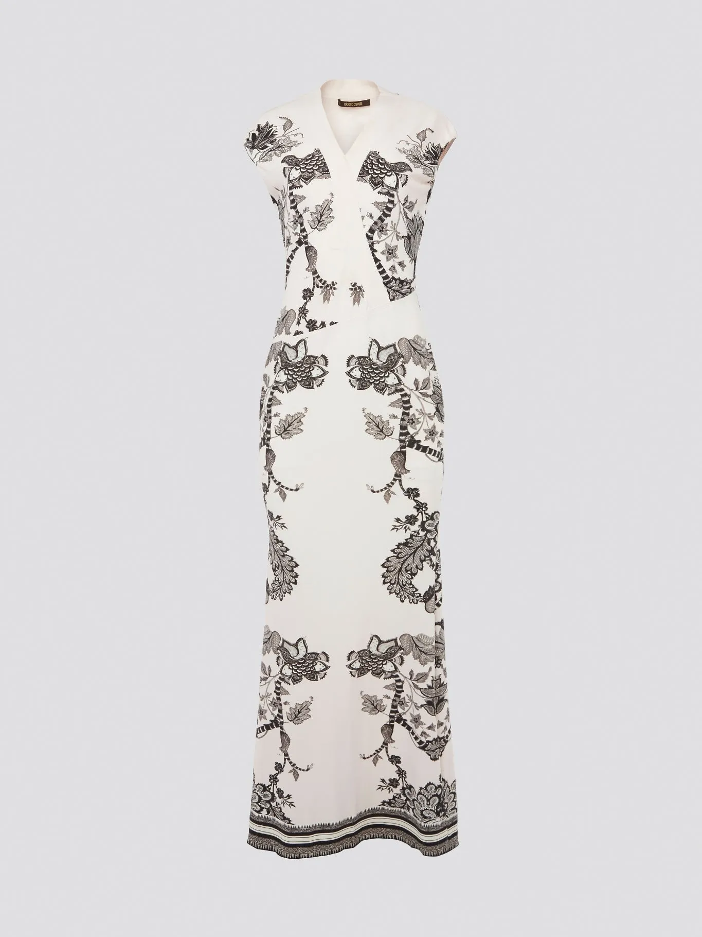 White Printed Maxi Dress