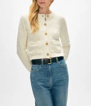 White   Warren Cotton Slub Pocket Cardigan