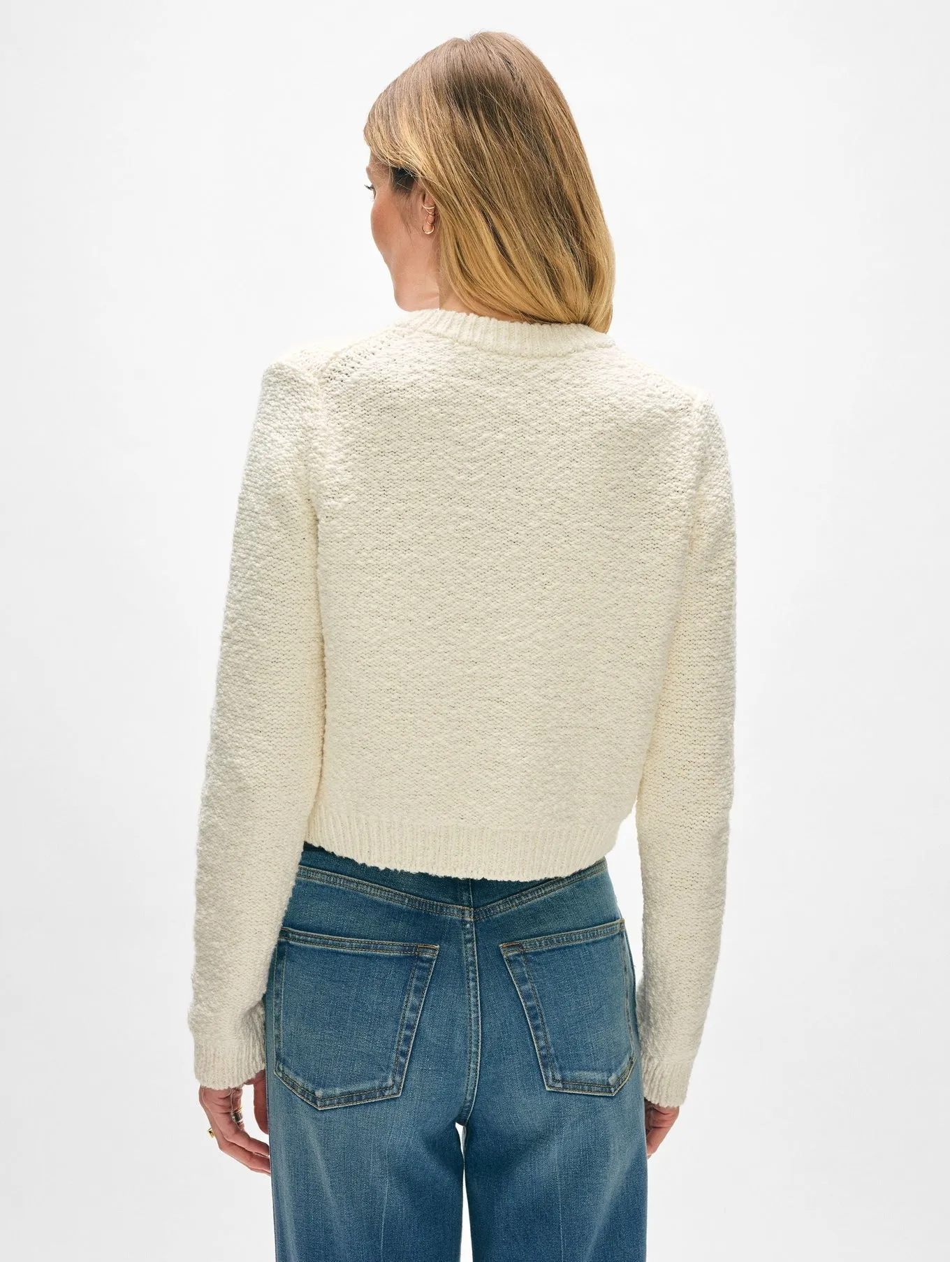 White   Warren Cotton Slub Pocket Cardigan