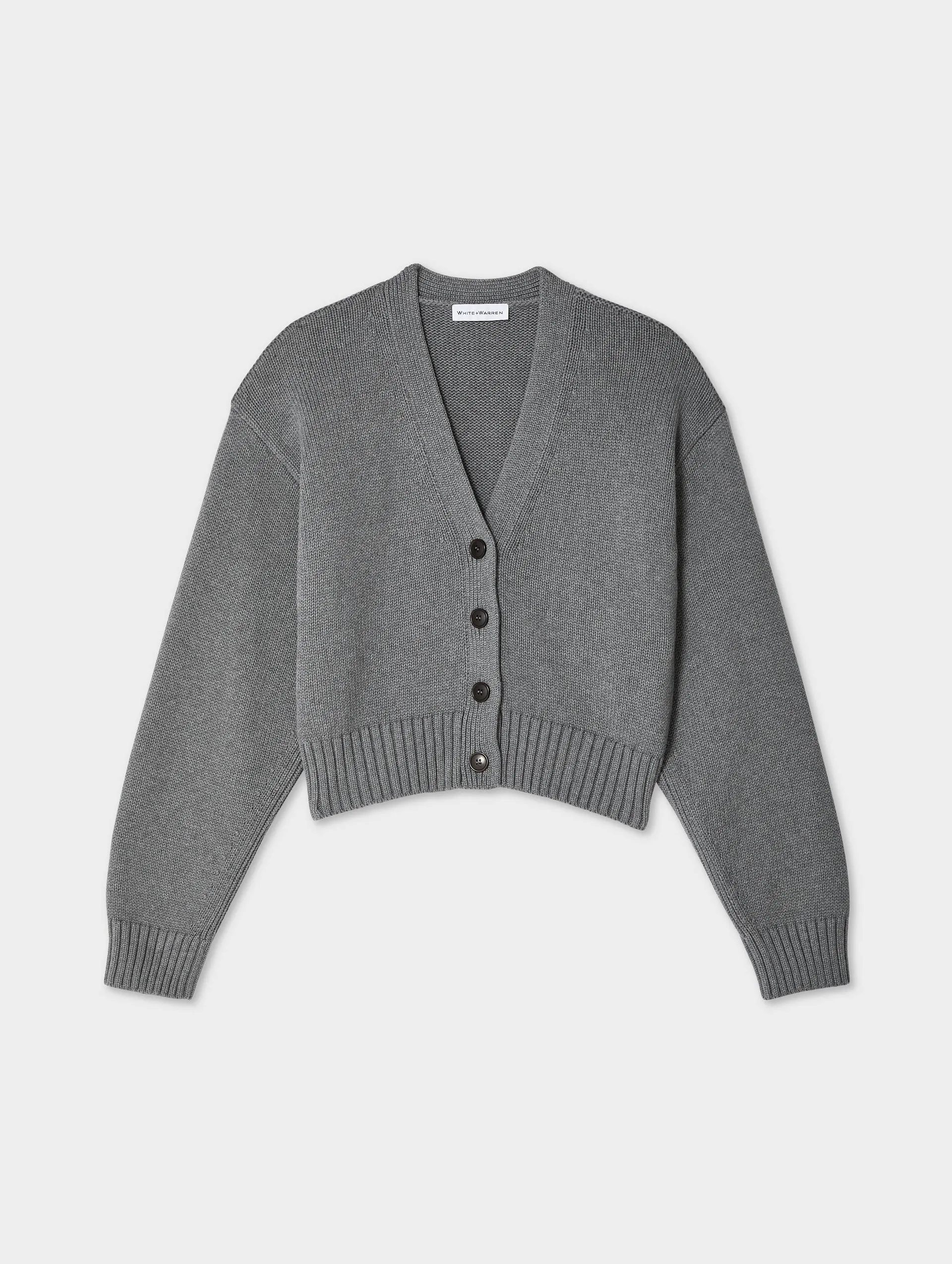 White   Warren Organic Cotton Button Cardigan