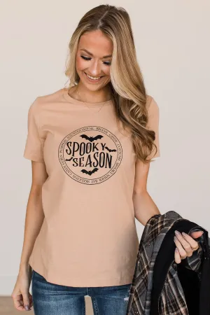 Wickedly Cute "Spooky Season" Graphic Tee- Nude