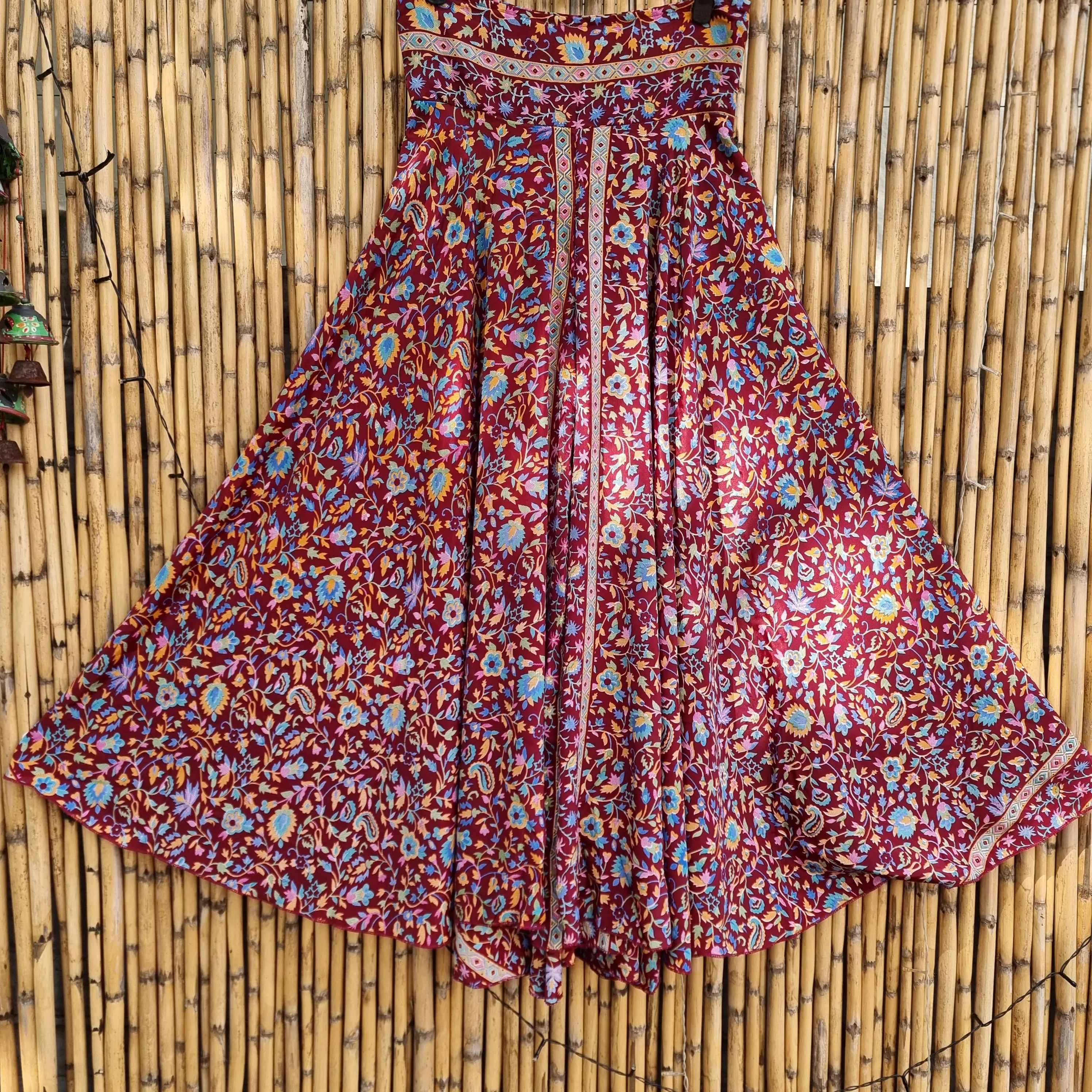Wild Rose Silk Umbrella Pants