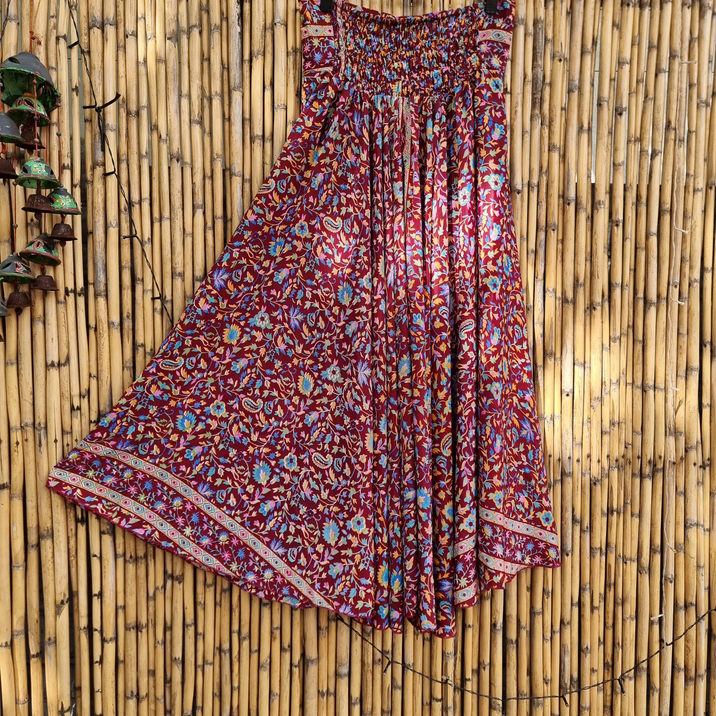 Wild Rose Silk Umbrella Pants