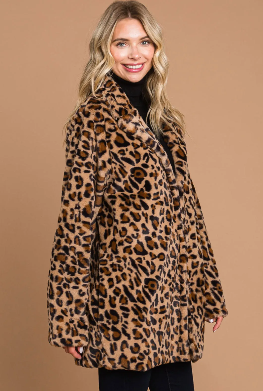 Wild Winter Faux Leopard Car Coat