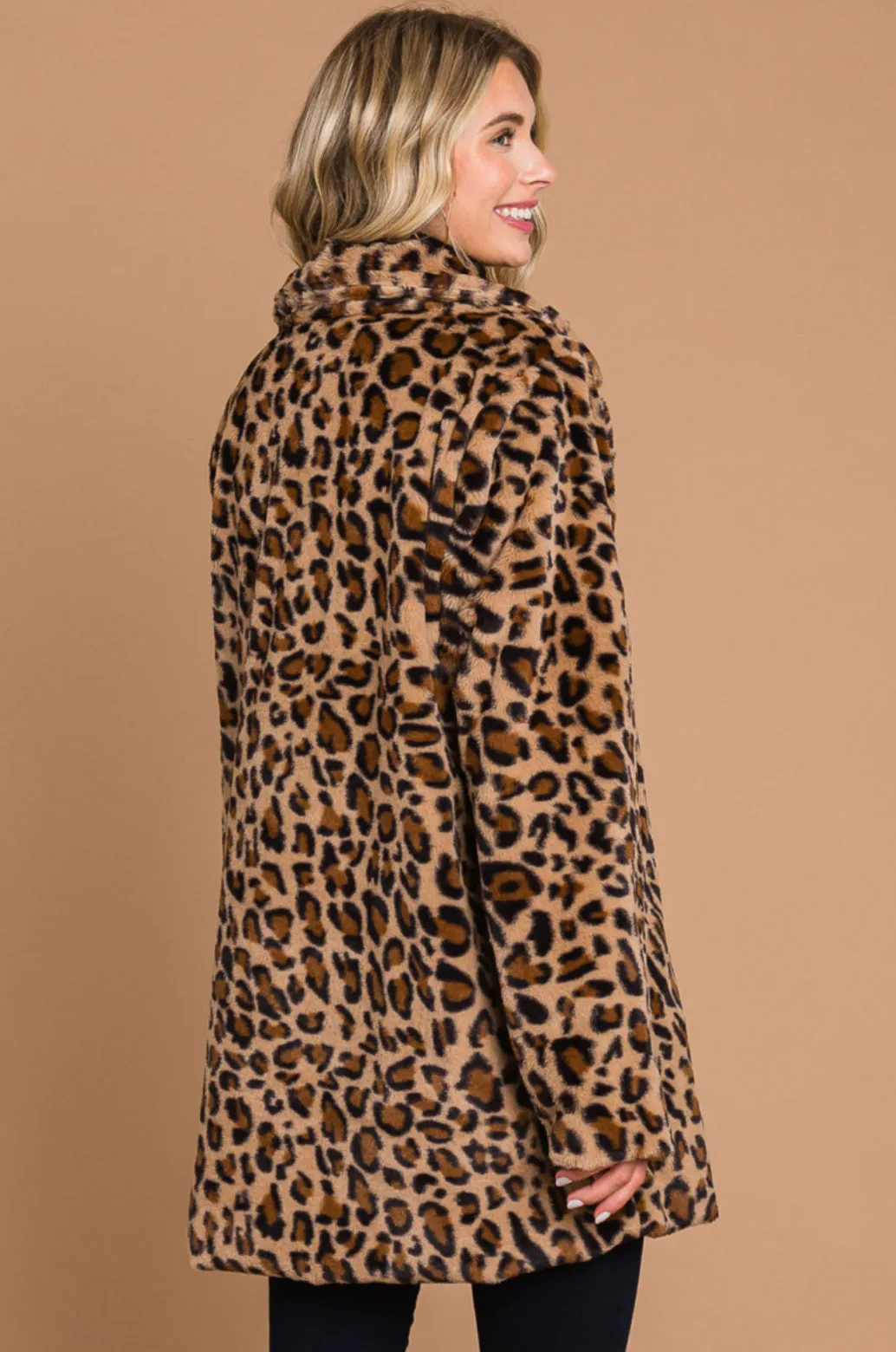 Wild Winter Faux Leopard Car Coat