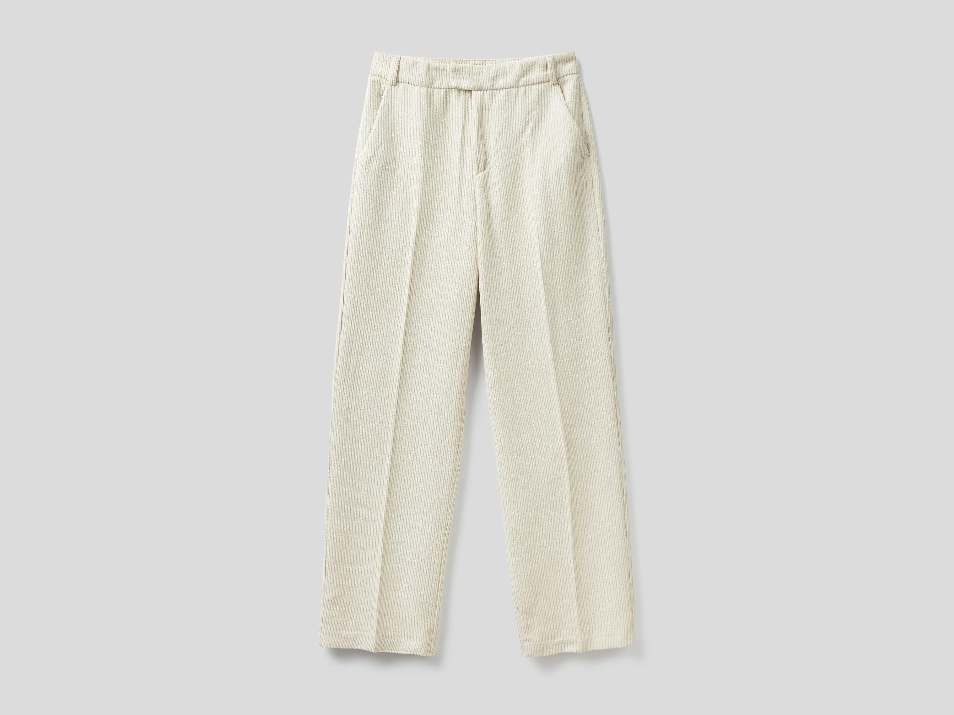 Women Ribbed Straight Fit Trousers