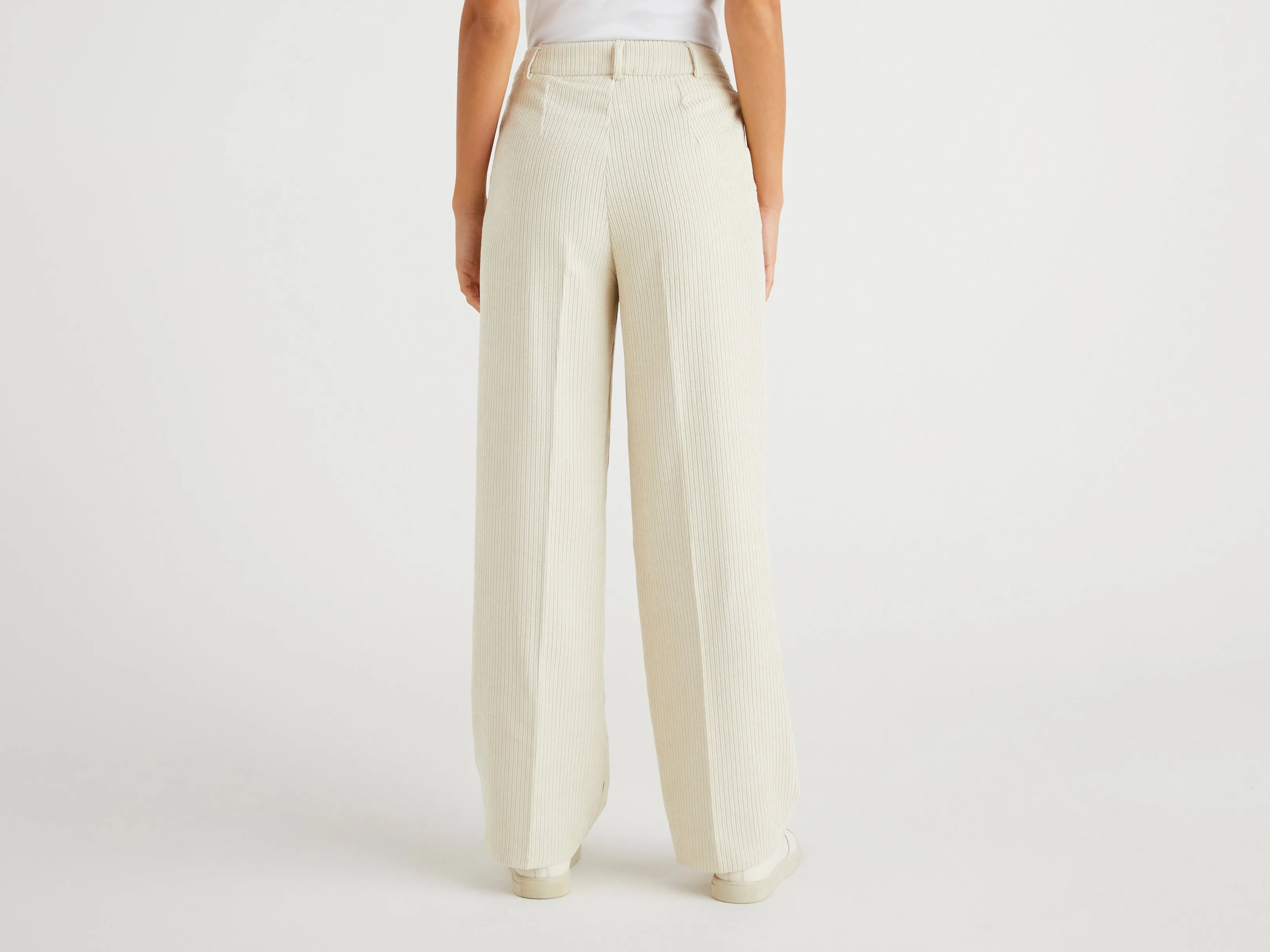 Women Ribbed Straight Fit Trousers