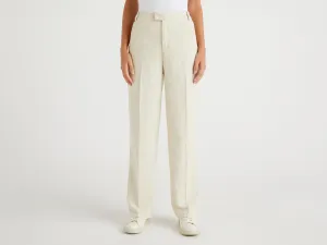 Women Ribbed Straight Fit Trousers