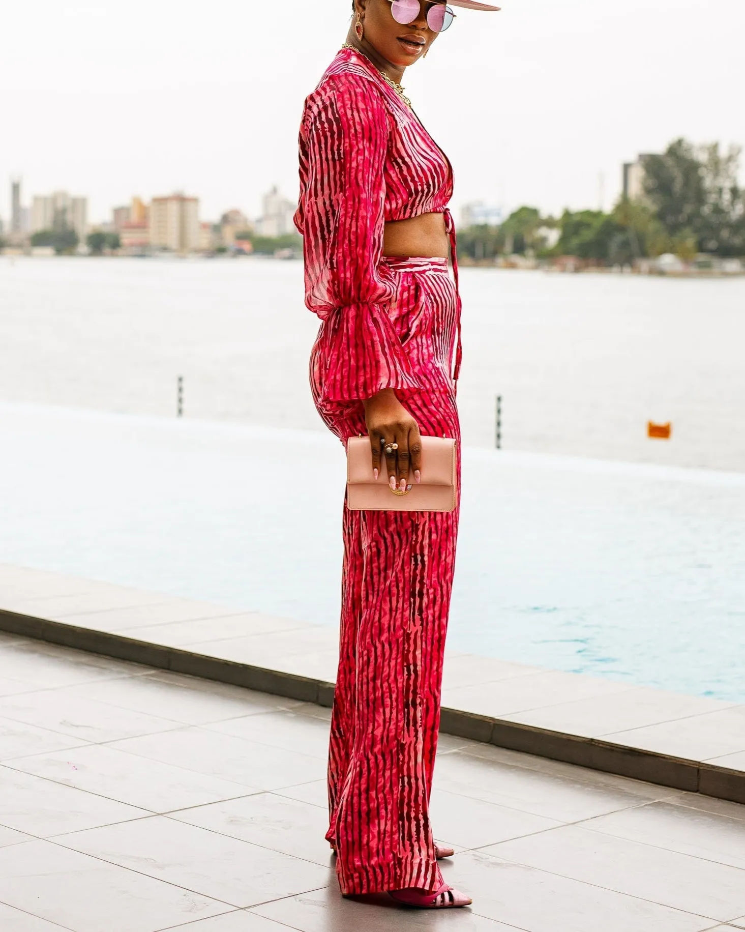 Women's Casual Printed Pants and Top Two-Piece Set