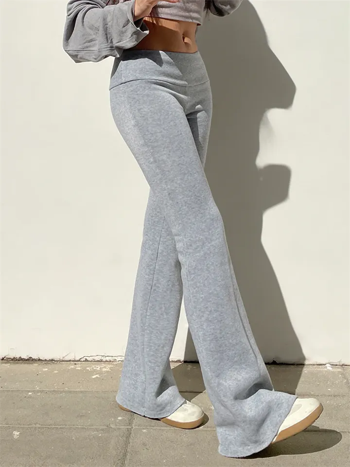 Women's Cozy Leisure Elastic Waist Boot Cut Pants