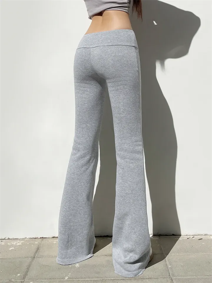 Women's Cozy Leisure Elastic Waist Boot Cut Pants
