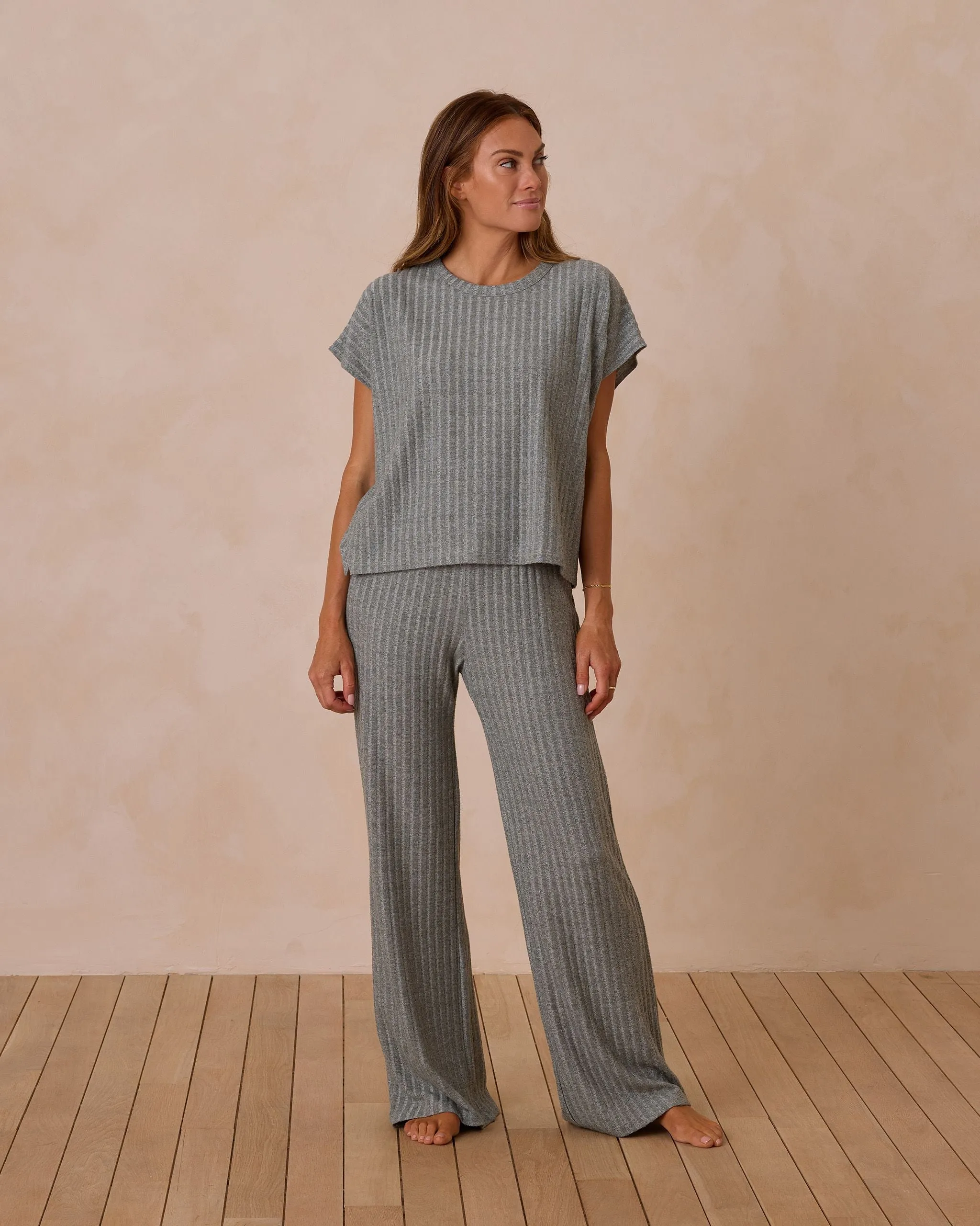 Women's Cozy Rib Knit Set I Eucalyptus