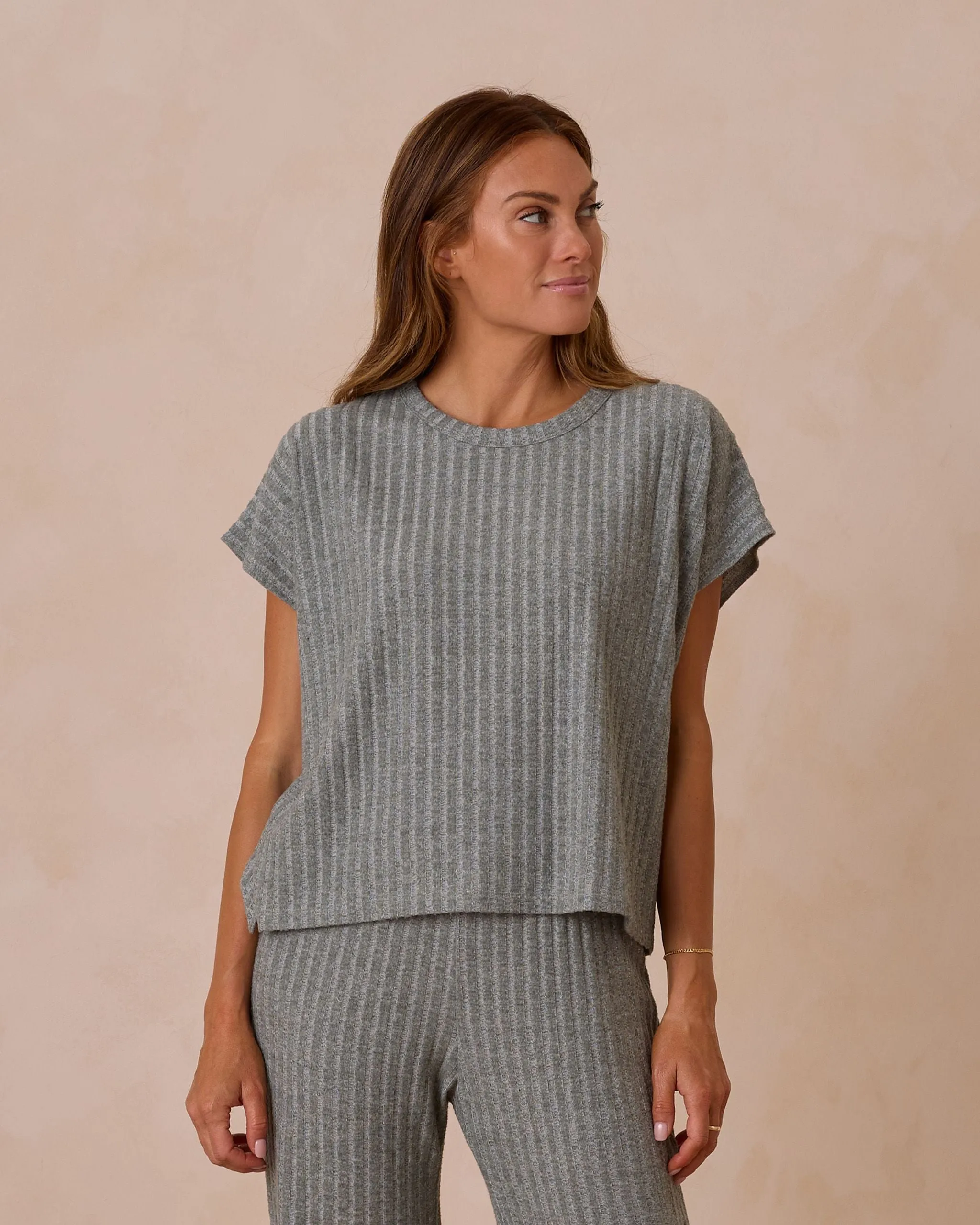 Women's Cozy Rib Knit Set I Eucalyptus