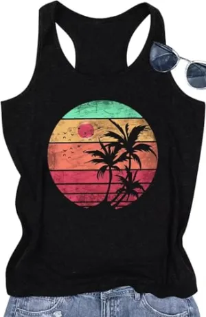Womens Mandala Graphic Tank Tops Summer Racerback Tanks Beach Vacation Tops Loose Casual Tanks Vest Classic-Fit Cami