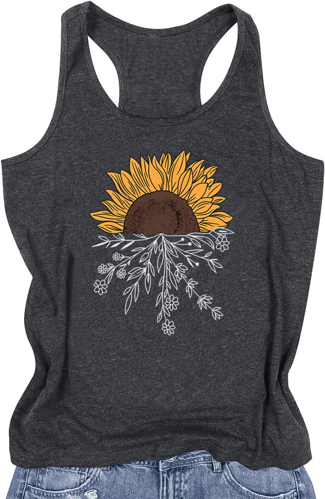 Womens Mandala Graphic Tank Tops Summer Racerback Tanks Beach Vacation Tops Loose Casual Tanks Vest Classic-Fit Cami
