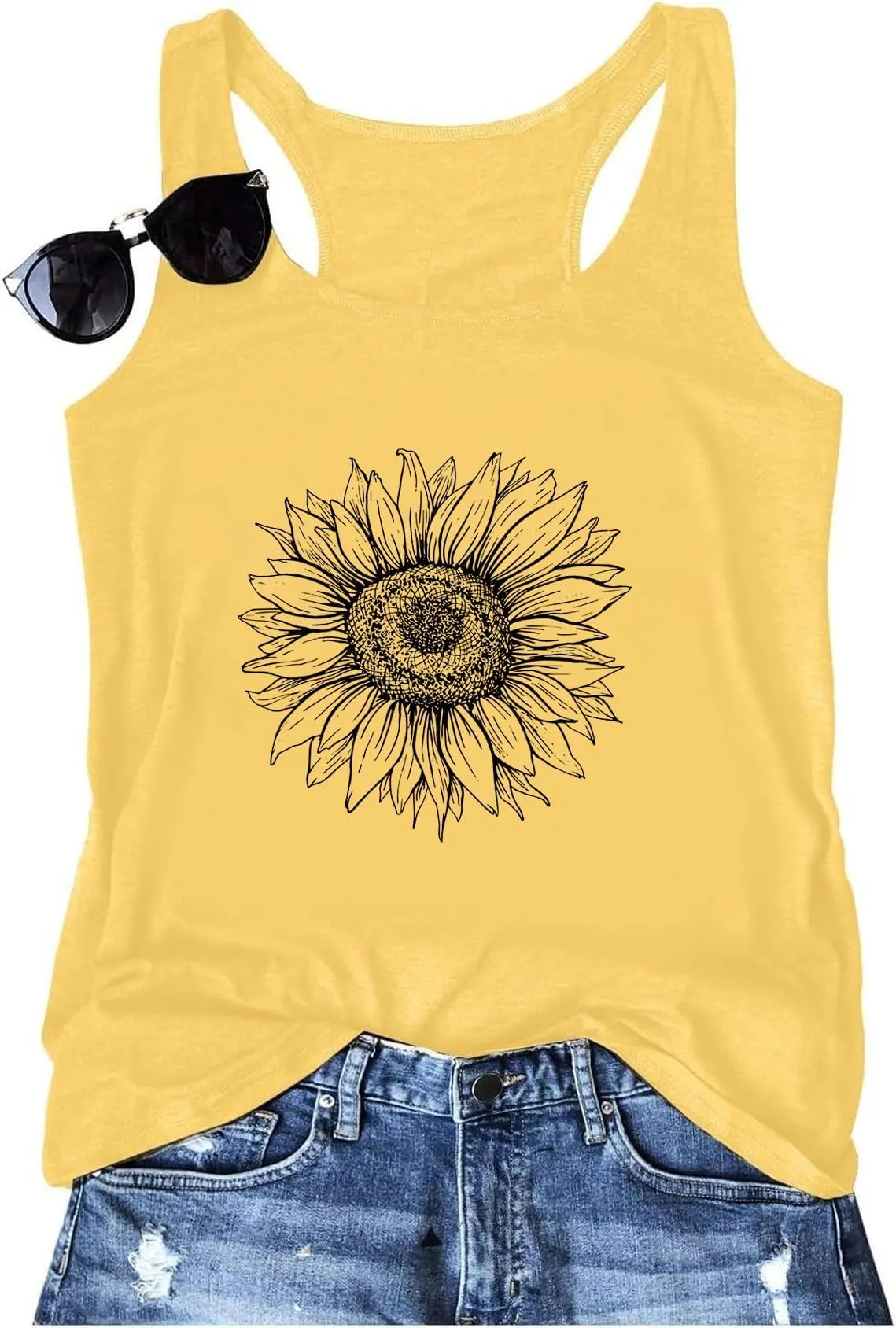 Womens Mandala Graphic Tank Tops Summer Racerback Tanks Beach Vacation Tops Loose Casual Tanks Vest Classic-Fit Cami