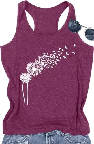 Womens Mandala Graphic Tank Tops Summer Racerback Tanks Beach Vacation Tops Loose Casual Tanks Vest Classic-Fit Cami