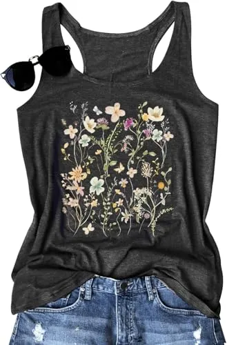 Womens Mandala Graphic Tank Tops Summer Racerback Tanks Beach Vacation Tops Loose Casual Tanks Vest Classic-Fit Cami