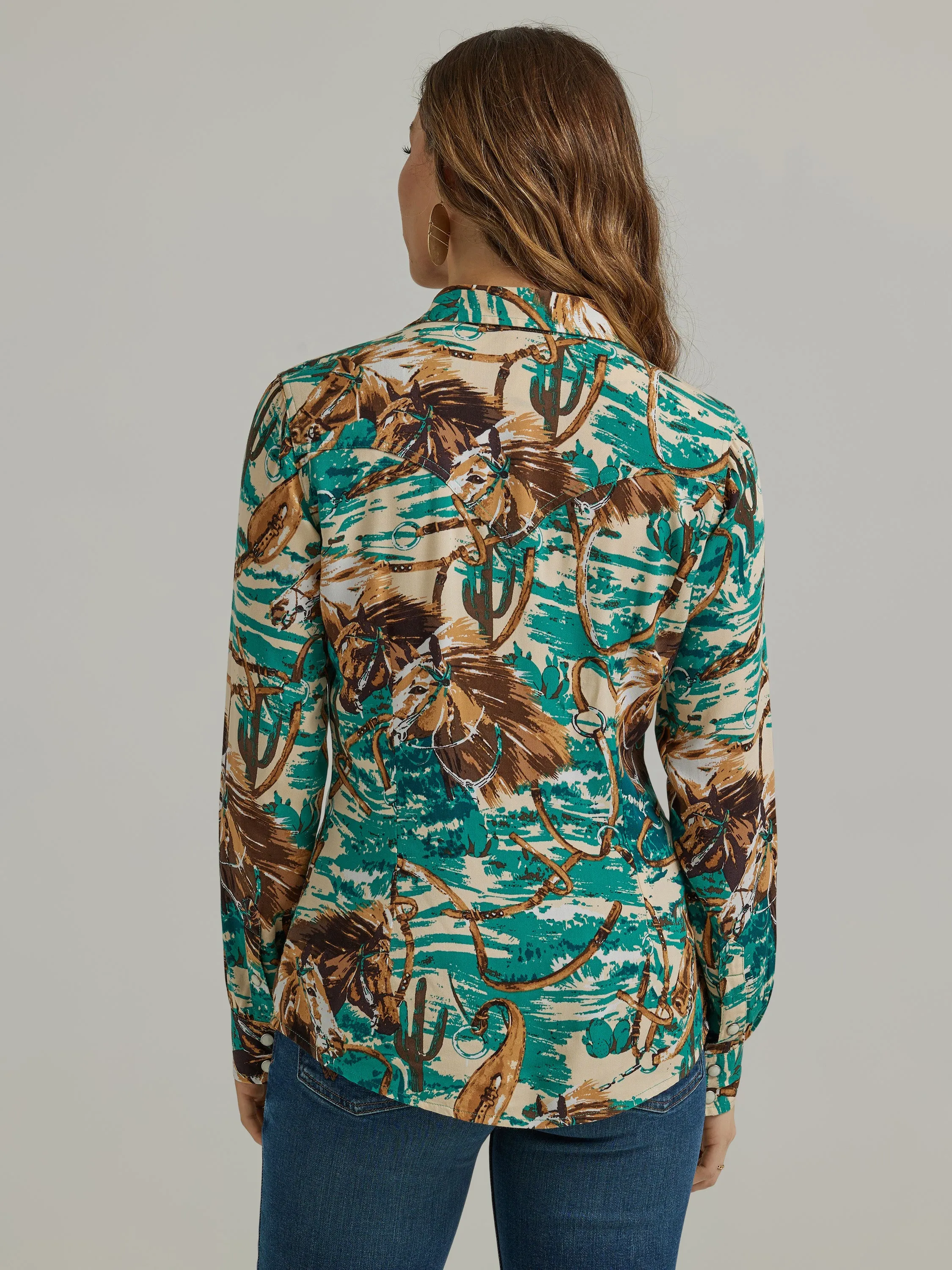 Wrangler Women's Retro Southwestern Snap Shirt