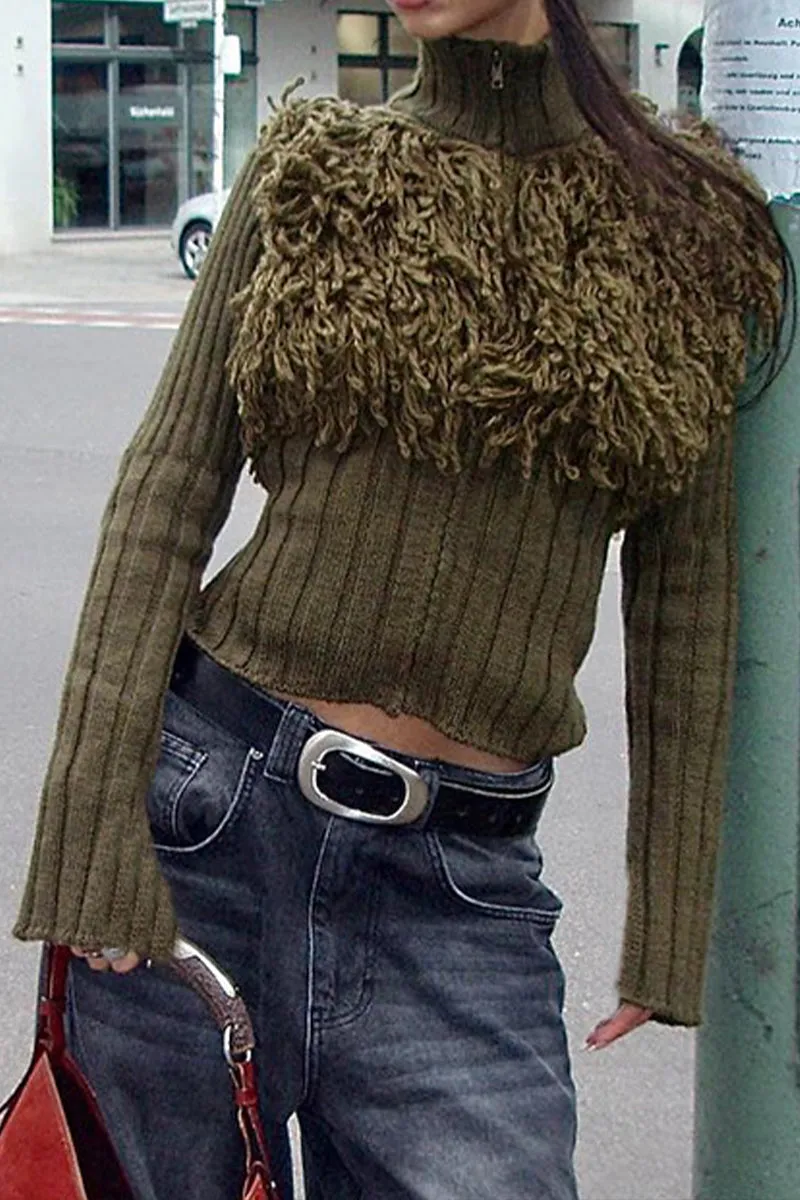 WS3124 Zip Up Sweater Jacket Outerwear