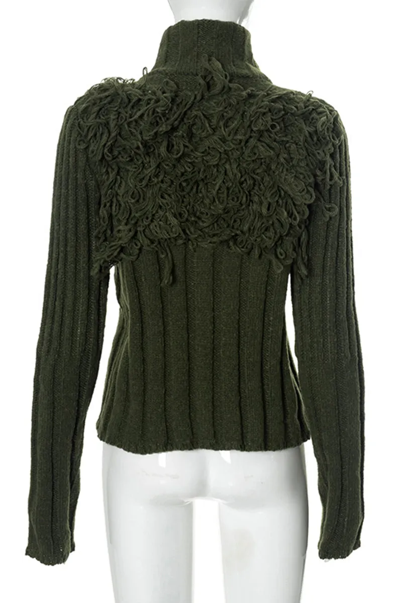 WS3124 Zip Up Sweater Jacket Outerwear