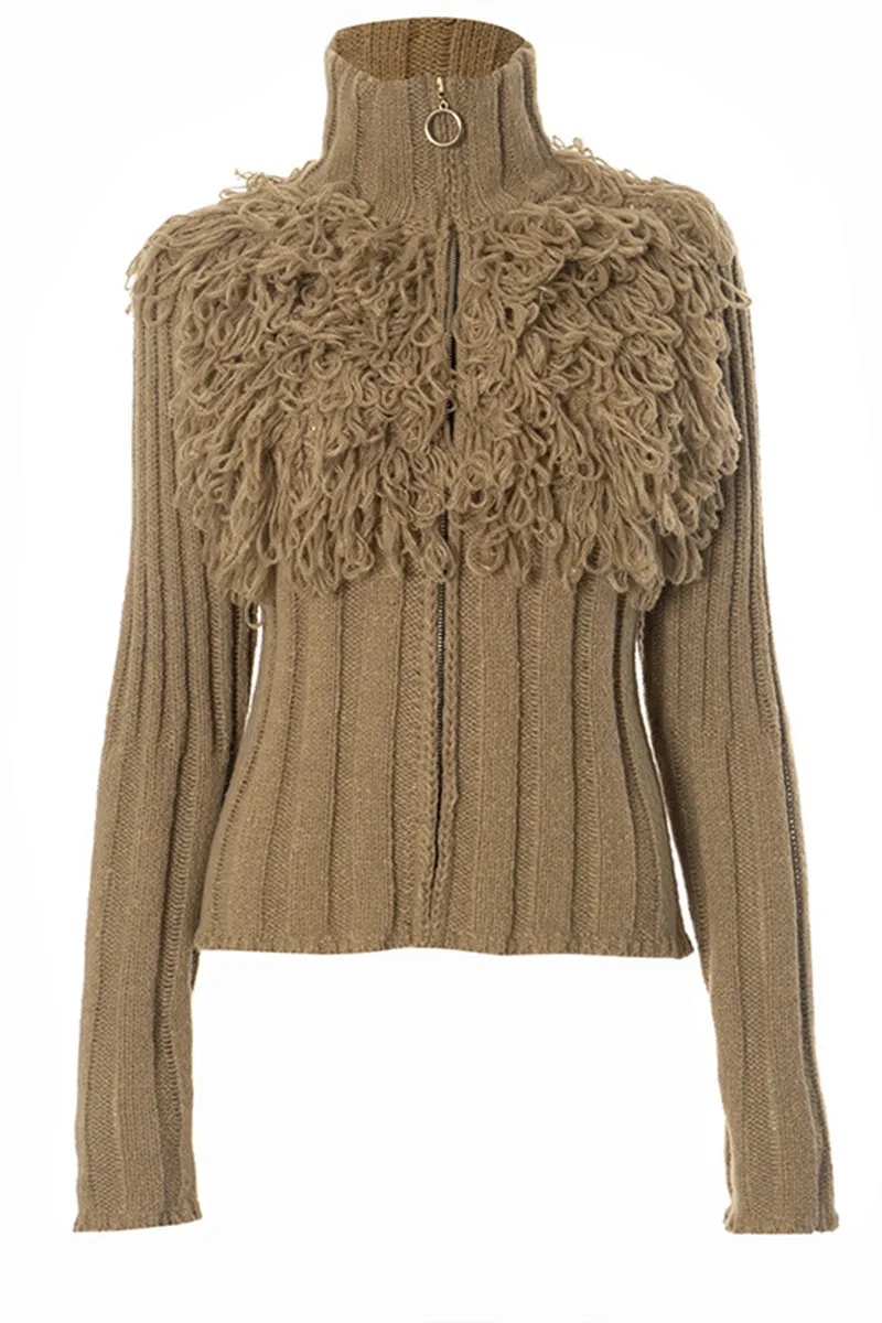 WS3124 Zip Up Sweater Jacket Outerwear