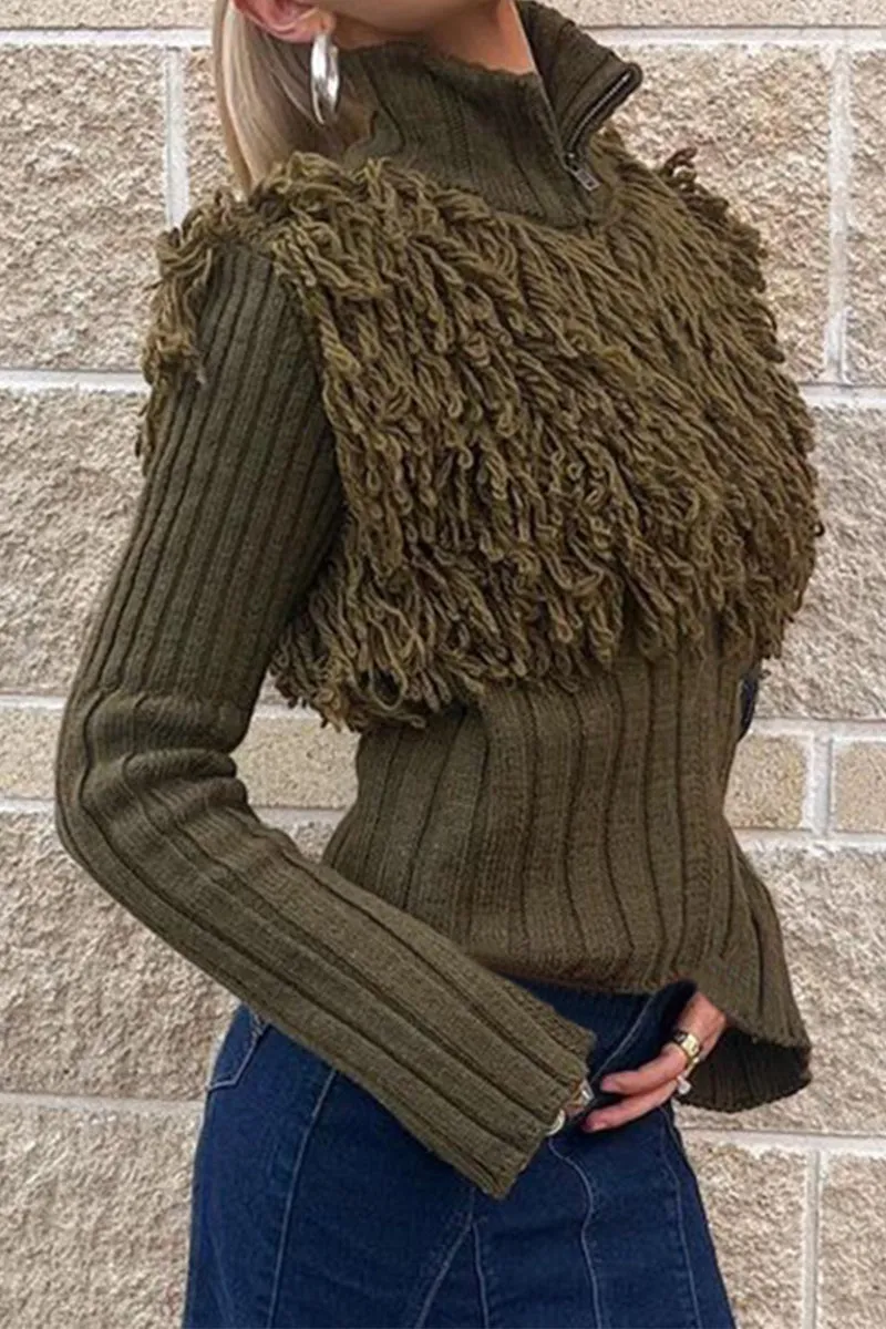 WS3124 Zip Up Sweater Jacket Outerwear