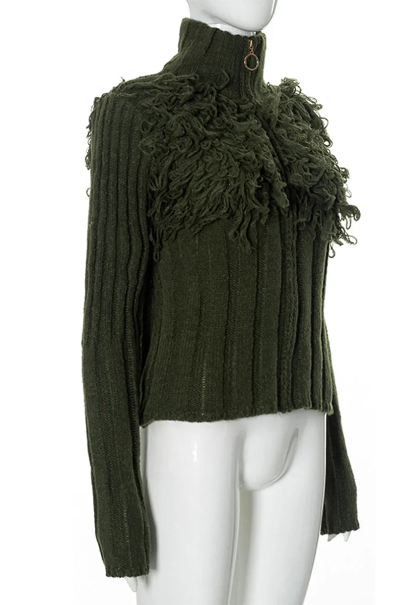 WS3124 Zip Up Sweater Jacket Outerwear