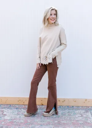 XZ Oatmeal Cut out Sweater