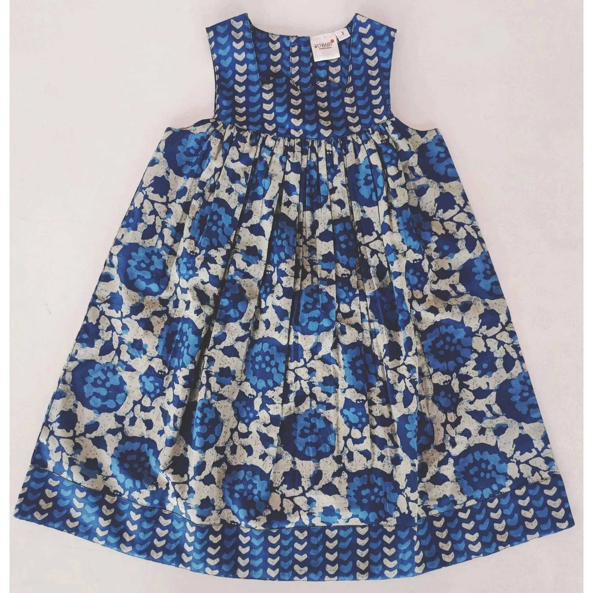 Yo Baby Indigo Floral Printed Dress