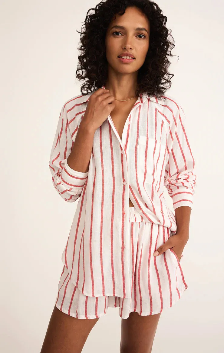 Z Supply The Perfect Linen Stripe Top