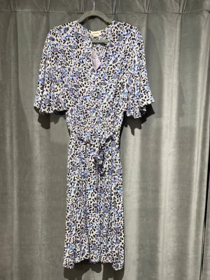 Zadig & Voltaire Blue White and Black Short Sleeve Flowy Dress