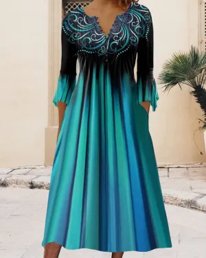 Zarielle™ - Printed Gradient Dress